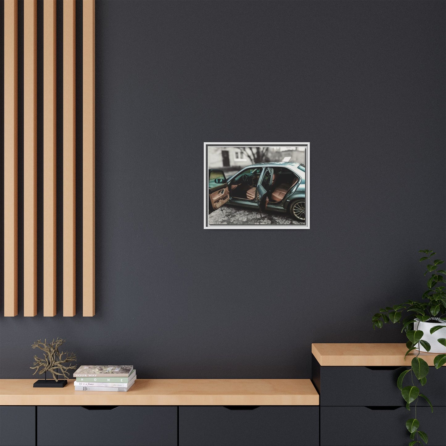 BMW 7 Matte Canvas, Framed (Multi-color)