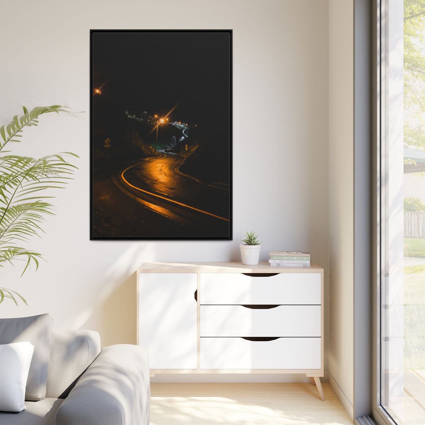 Ballybunion at Night Matte Canvas, Framed (Multi-color)