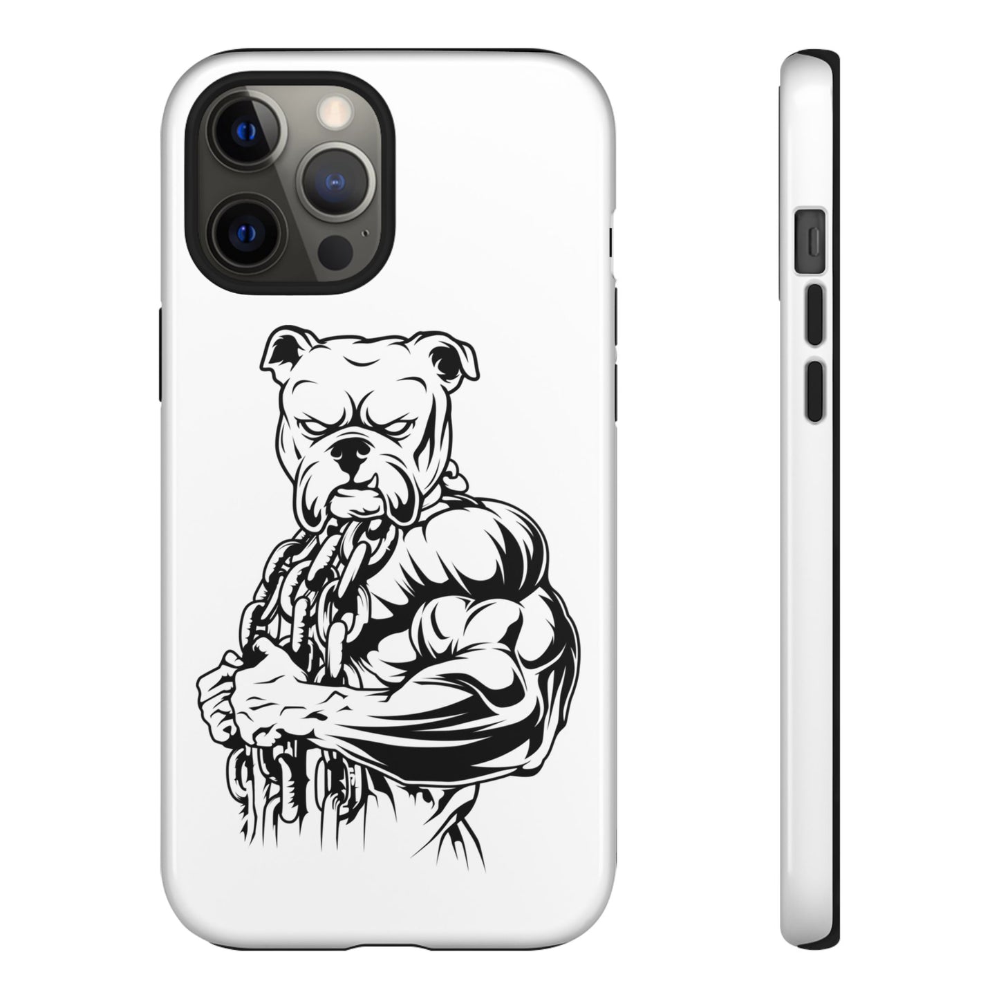Tough Cases: Strong Bulldog Phone Case - Perfect for Dog Lovers and Fitness Enthusiasts