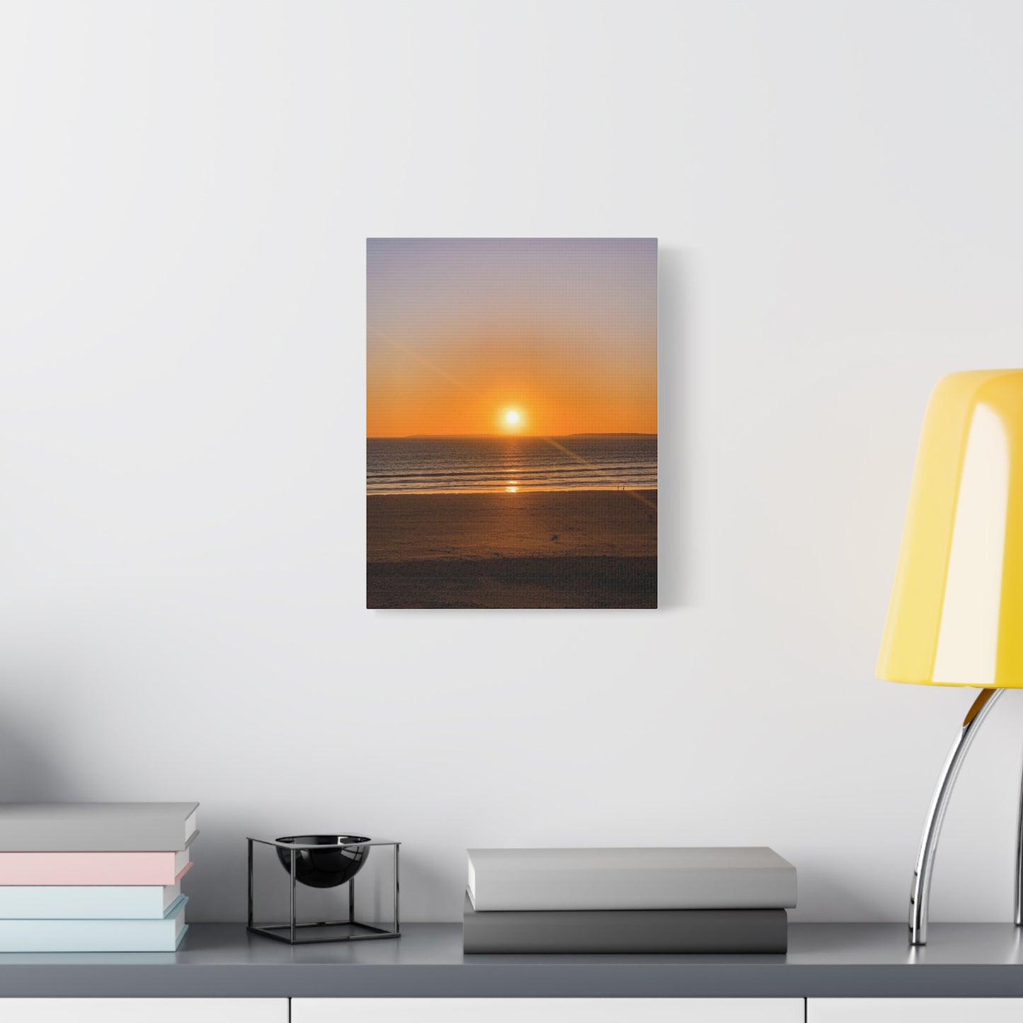 Sunset in ocean Matte Canvas, Stretched, 1.25"