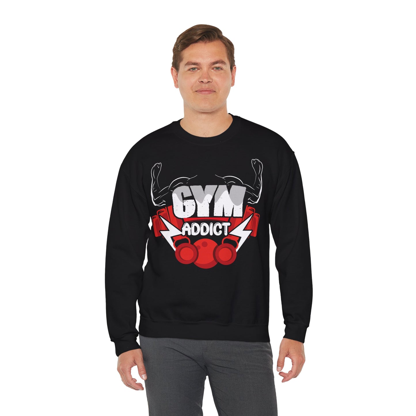 Gym Addict Crewneck Sweatshirt - Perfect Gift for Fitness Enthusiasts