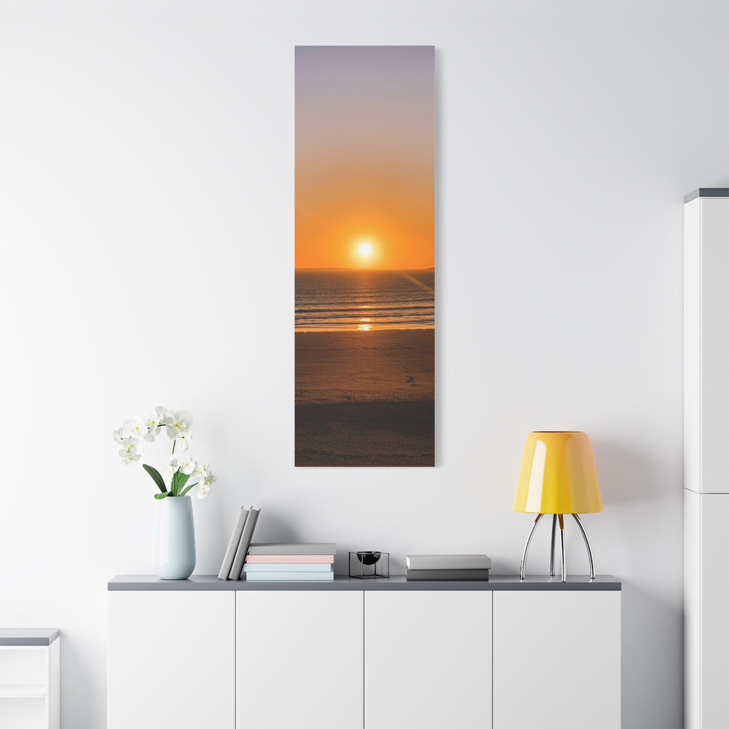 Sunset in ocean Matte Canvas, Stretched, 1.25"