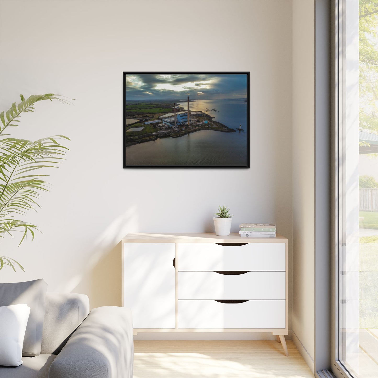 Target Power Station Matte Canvas, Framed (Multi-color)