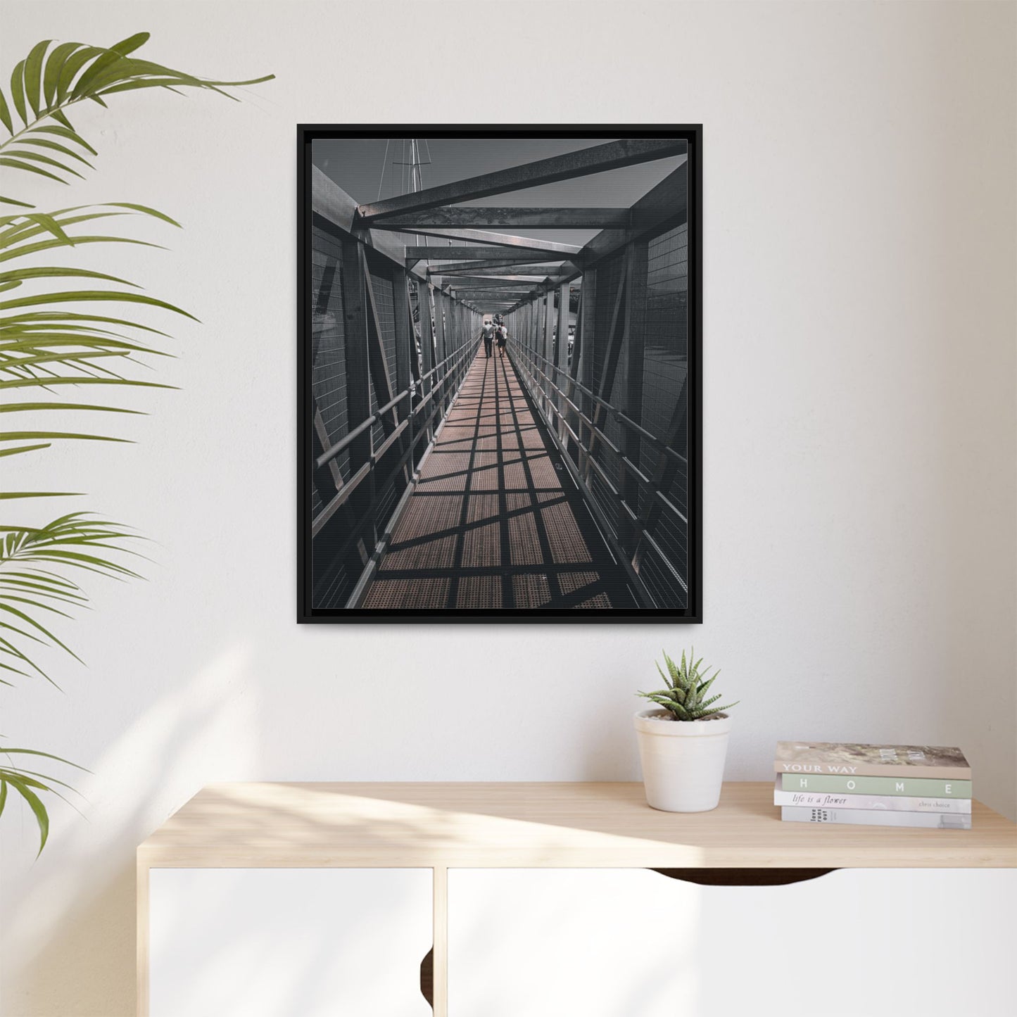 Dingle Pier Matte Canvas, Framed (Multi-color)