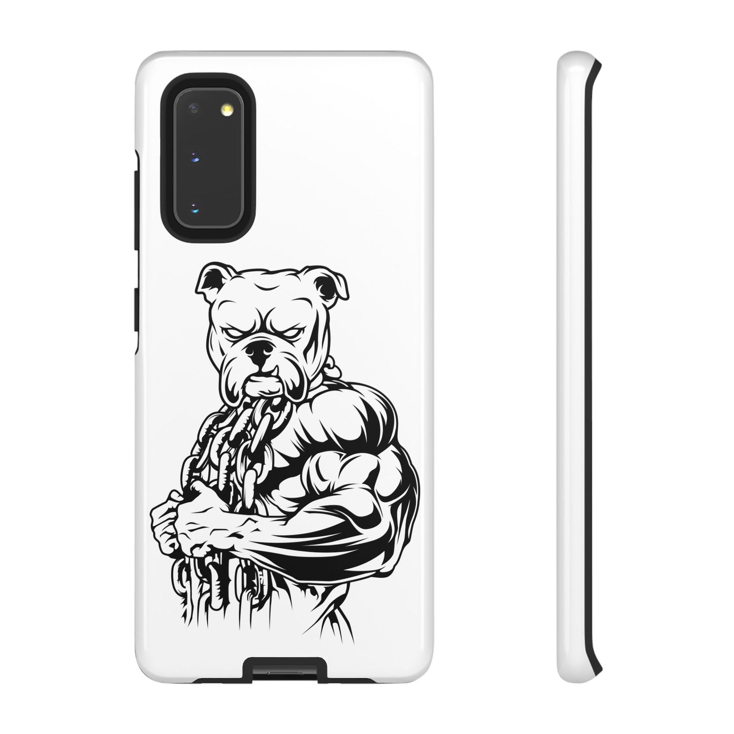 Tough Cases: Strong Bulldog Phone Case - Perfect for Dog Lovers and Fitness Enthusiasts