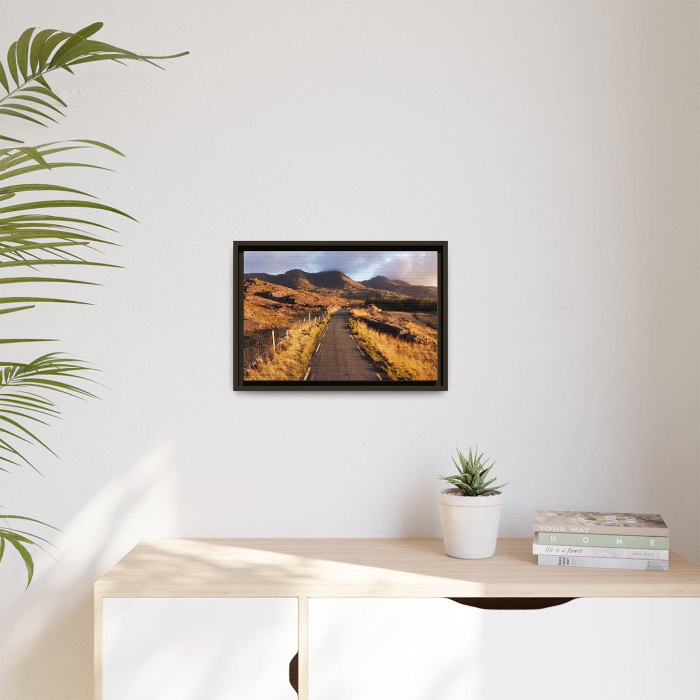 Sunset Road Matte Canvas, Framed (Multi-color)