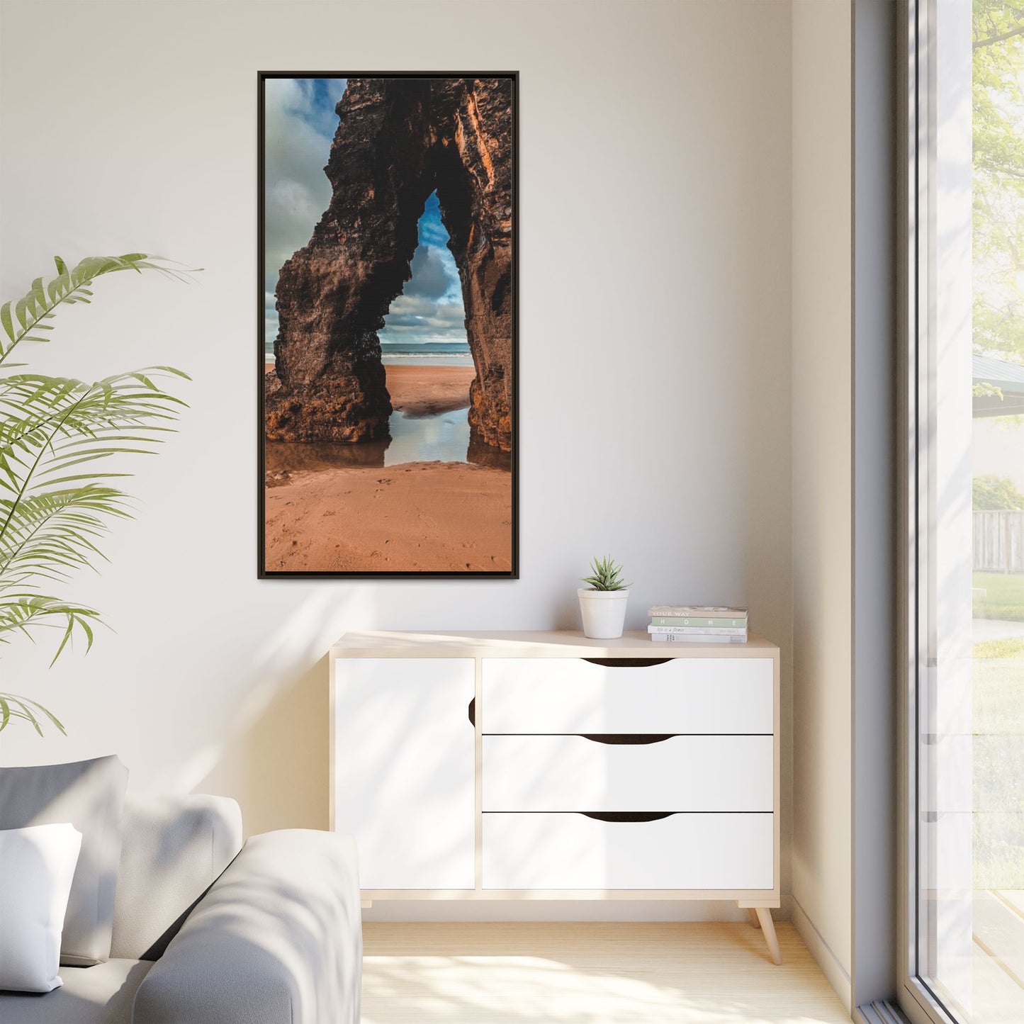 Ballybunion Cliff Matte Canvas, Framed (Multi-color)