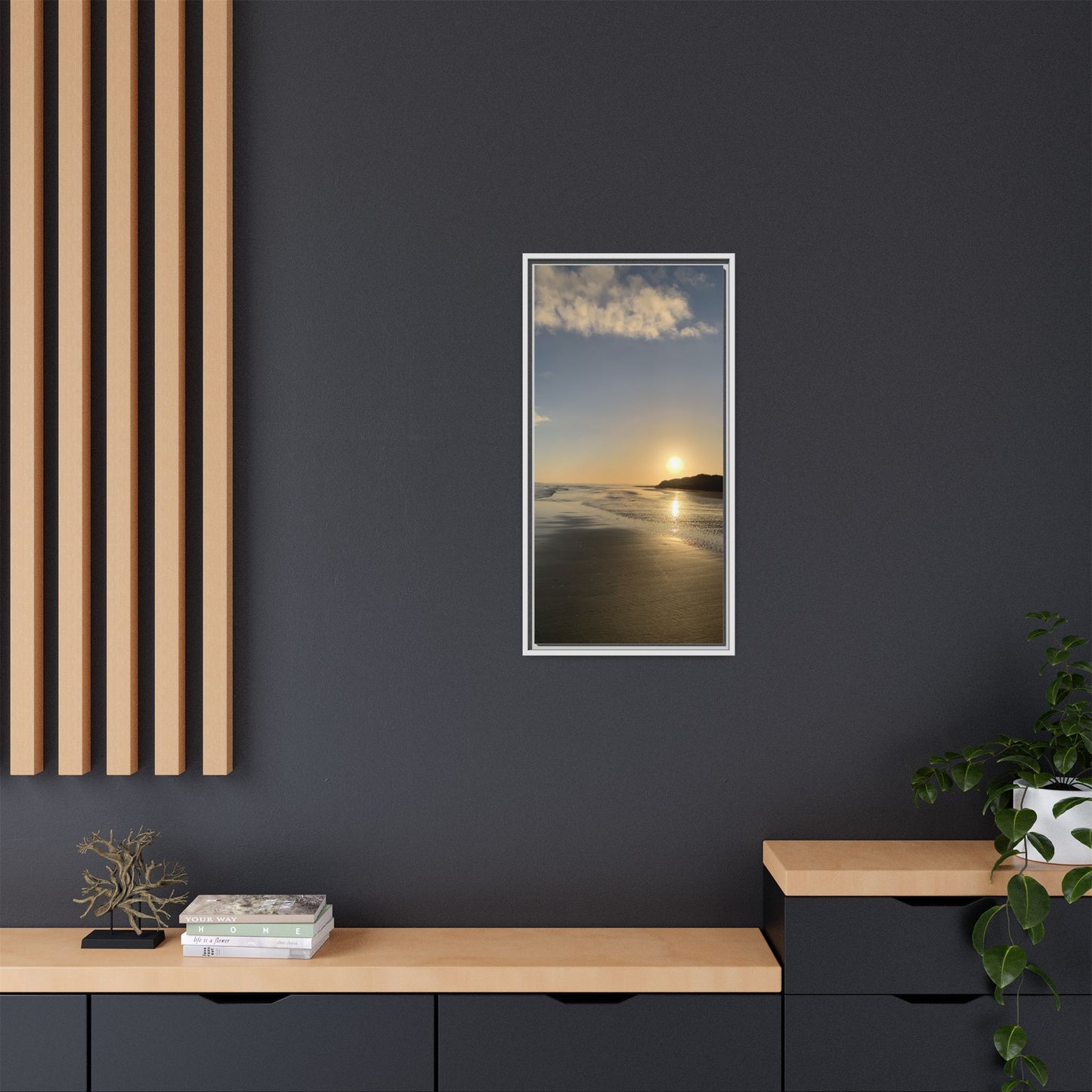 Sunset Matte Canvas, Framed (Multi-color)