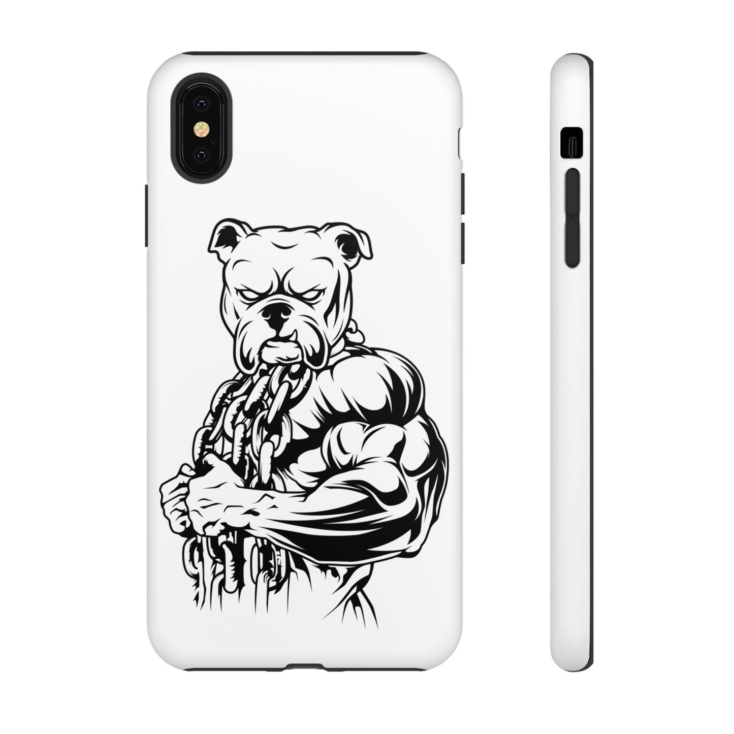 Tough Cases: Strong Bulldog Phone Case - Perfect for Dog Lovers and Fitness Enthusiasts