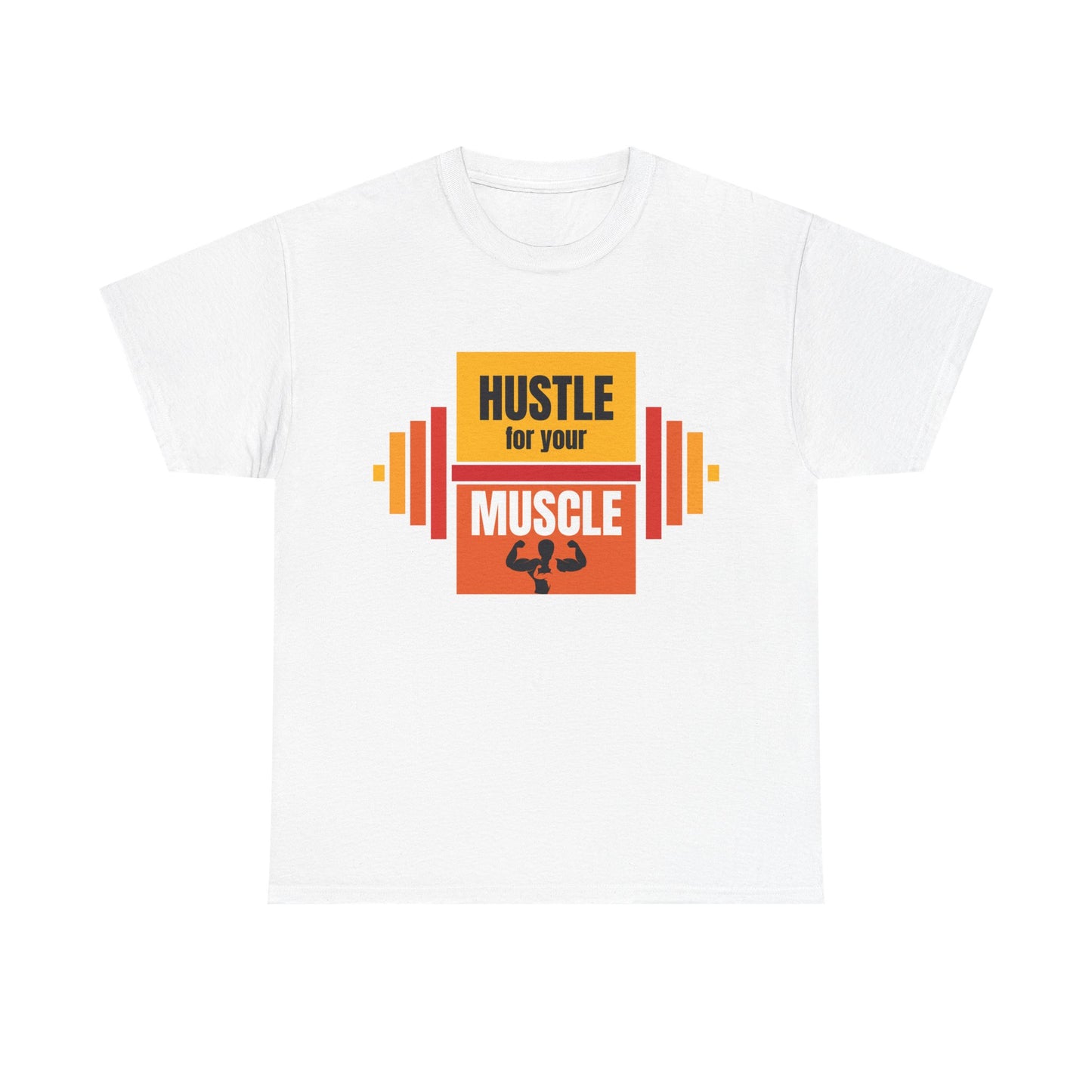 Hustle for Your Muscle Unisex Heavy Cotton Tee | Fitness Motivational T-Shirt