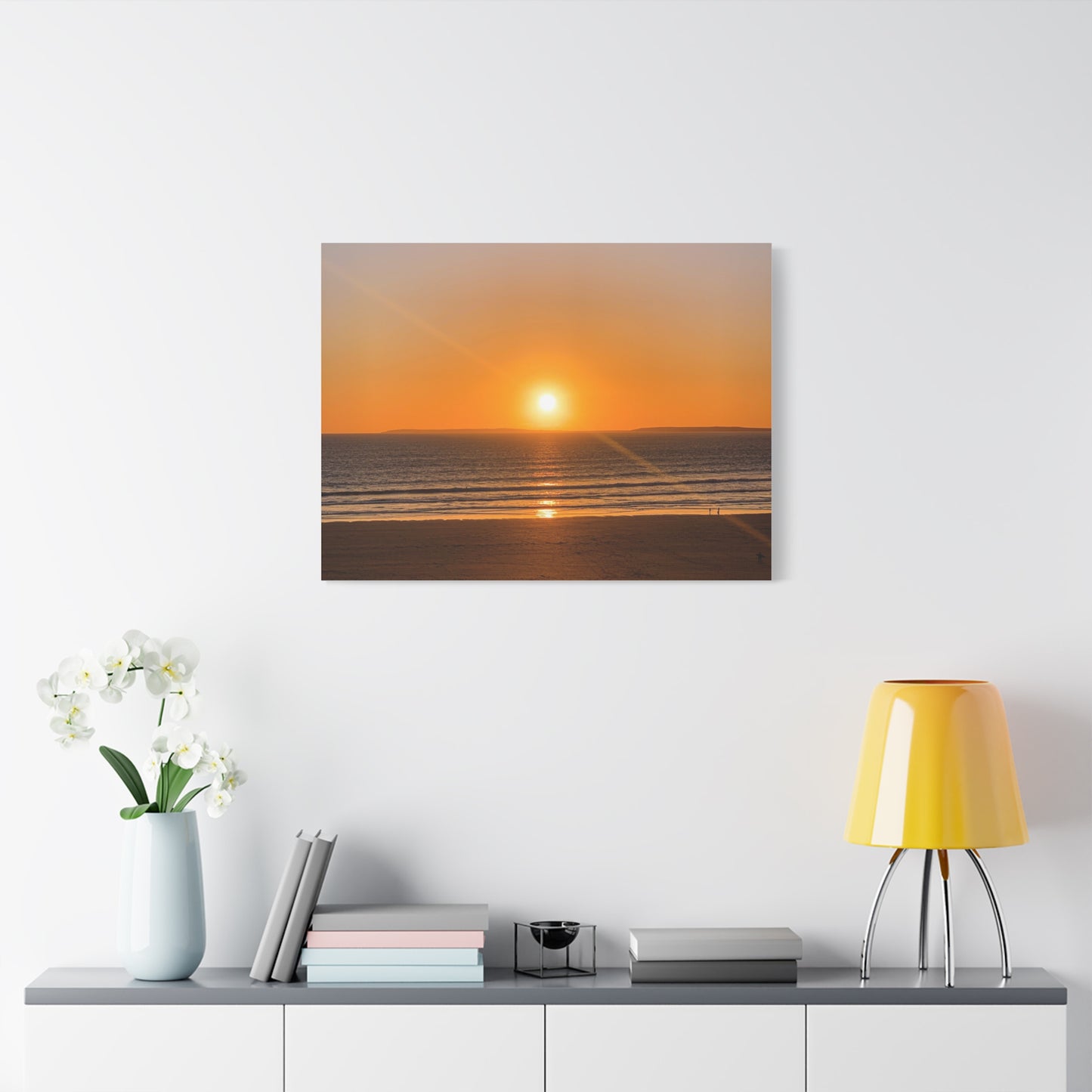 Sunset in ocean Matte Canvas, Stretched, 1.25"