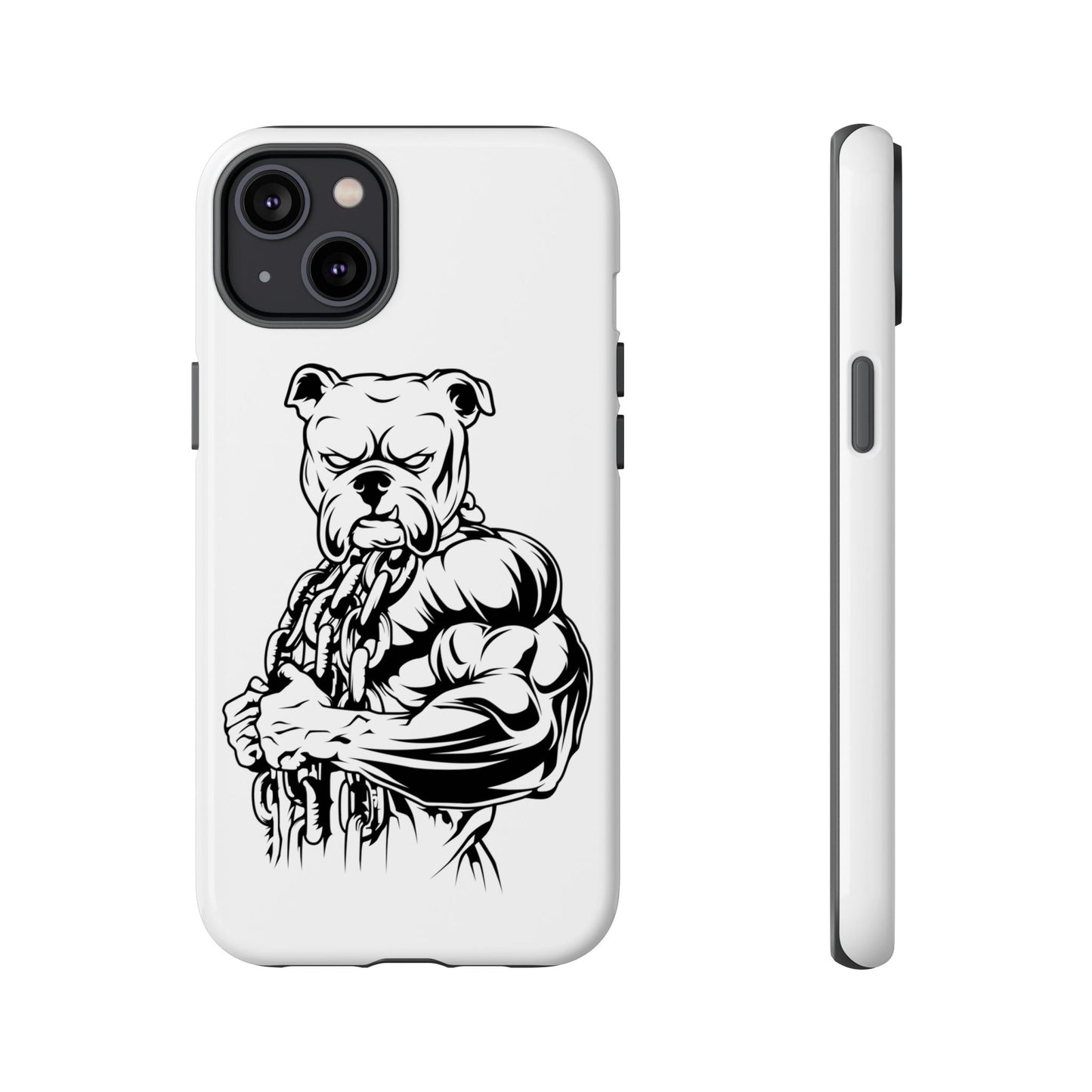 Tough Cases: Strong Bulldog Phone Case - Perfect for Dog Lovers and Fitness Enthusiasts