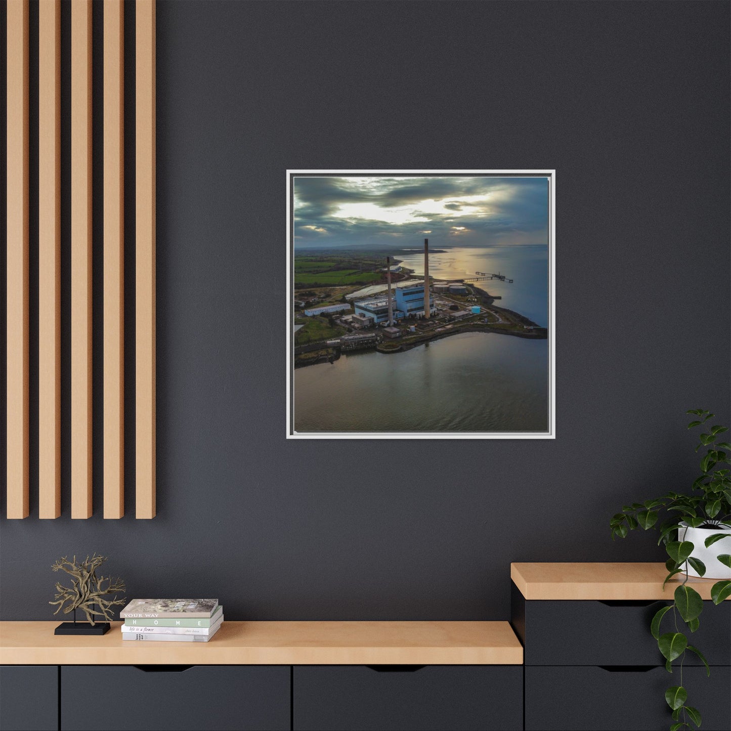 Target Power Station Matte Canvas, Framed (Multi-color)