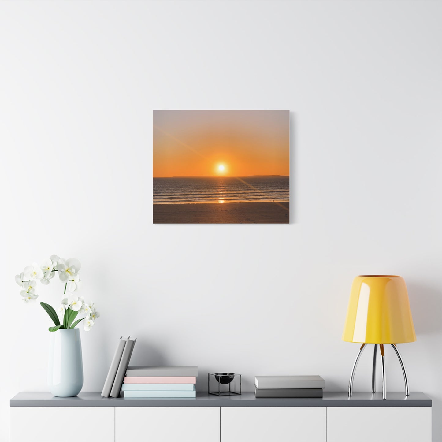 Sunset in ocean Matte Canvas, Stretched, 1.25"