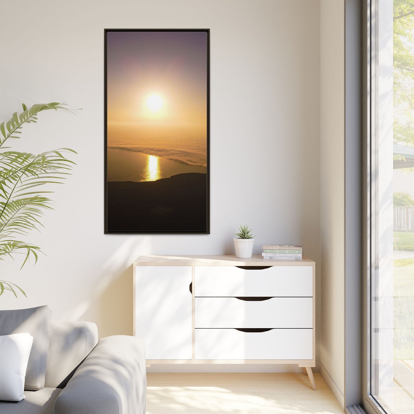 Sunset on Mount Brandon Matte Canvas, Framed (Multi-color)