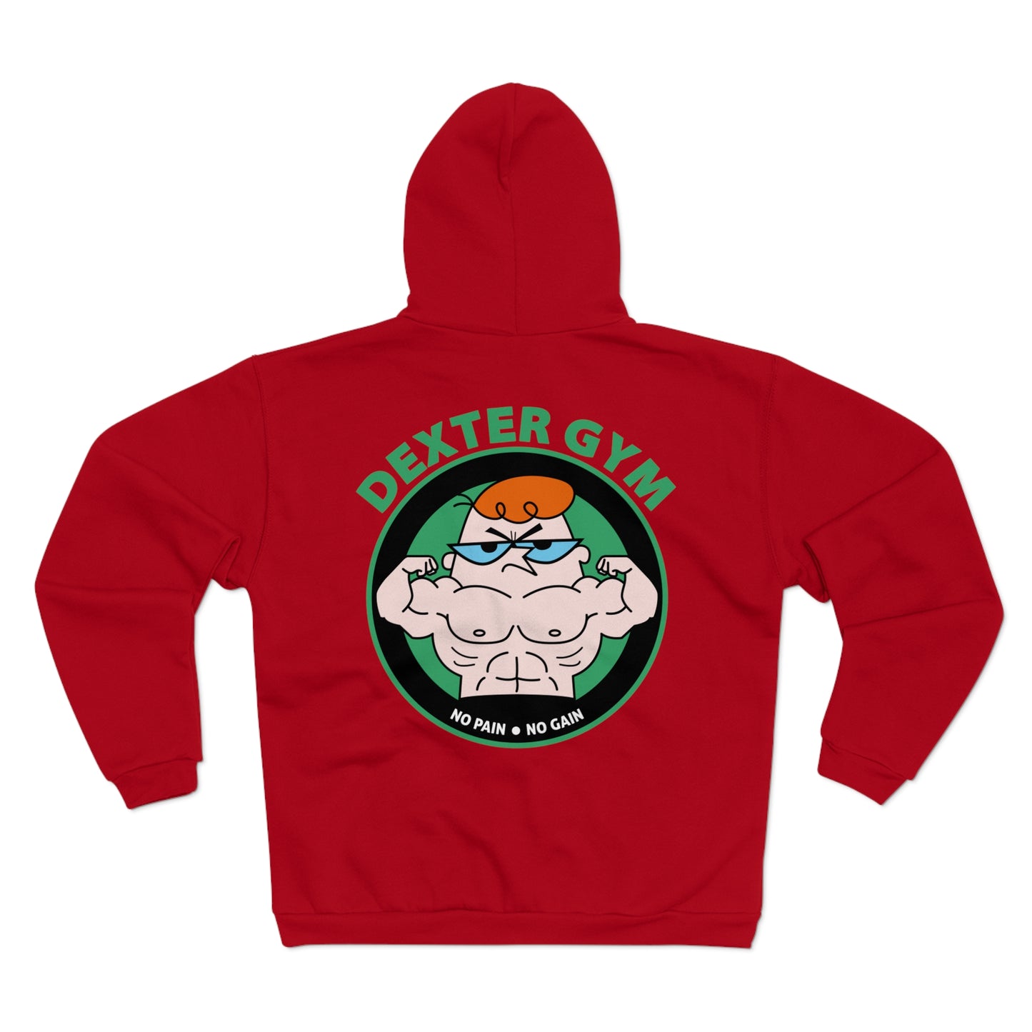 Dexter Gym Unisex Hooded Zip Sweatshirt - No Pain No Gain Design
