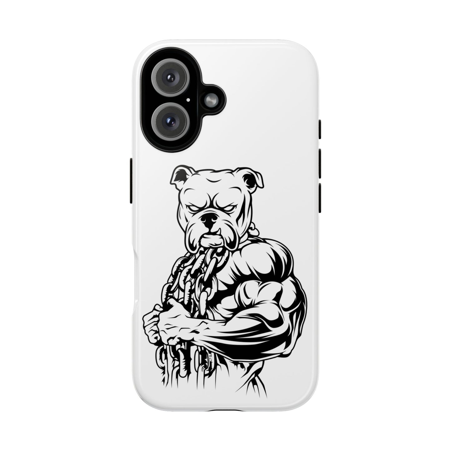 Tough Cases: Strong Bulldog Phone Case - Perfect for Dog Lovers and Fitness Enthusiasts