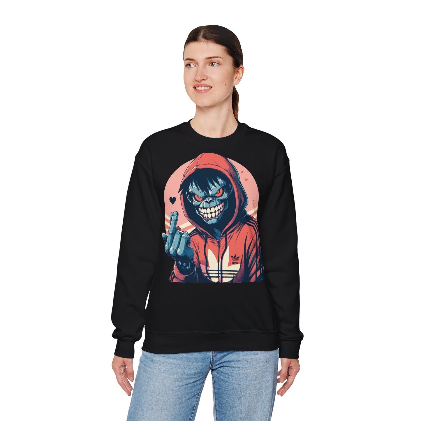 Edgy Graphic for Casual Wear - Unisex Heavy Blend™ Crewneck Sweatshirt