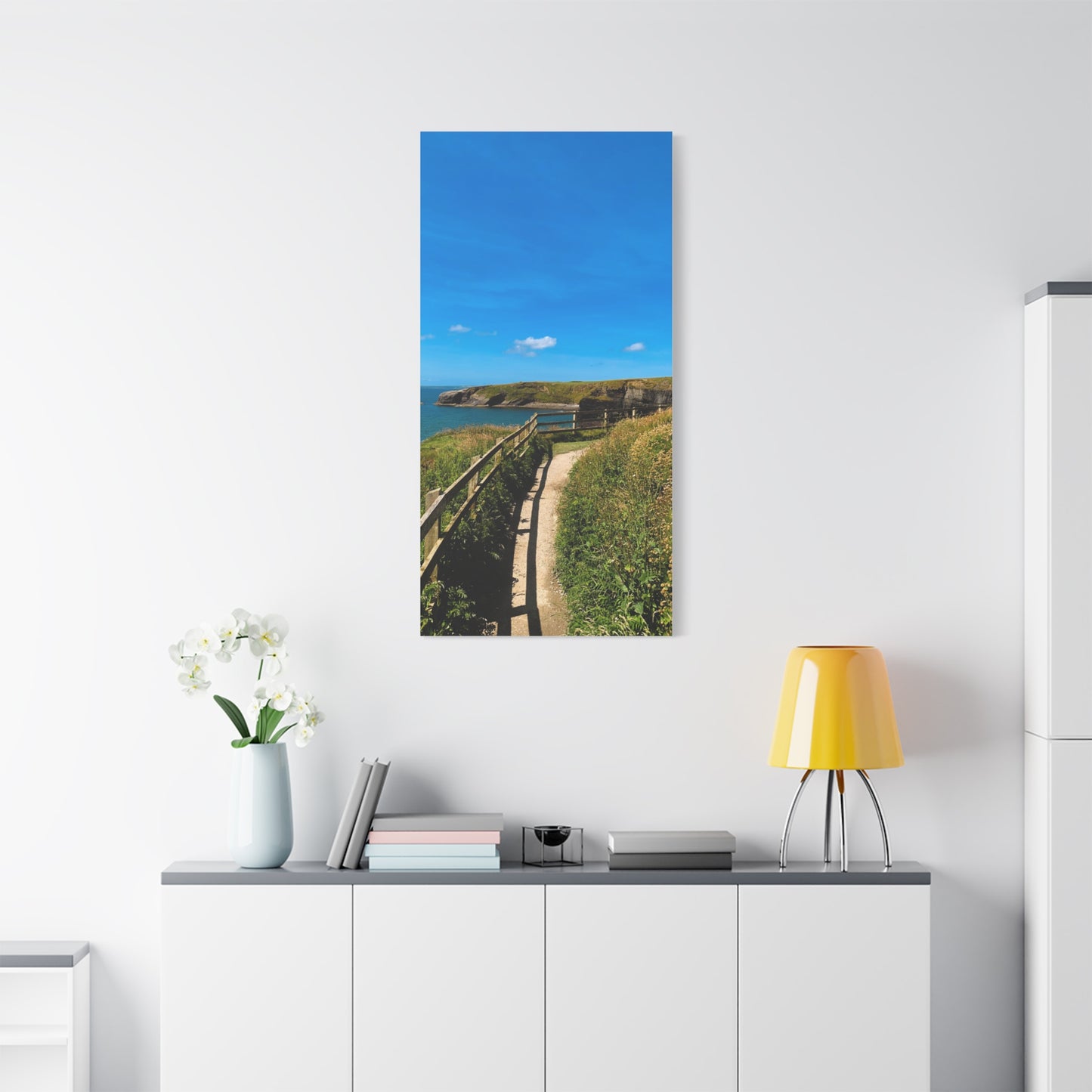 Sunny Walk In Ballybunion Matte Canvas, Stretched, 1.25"