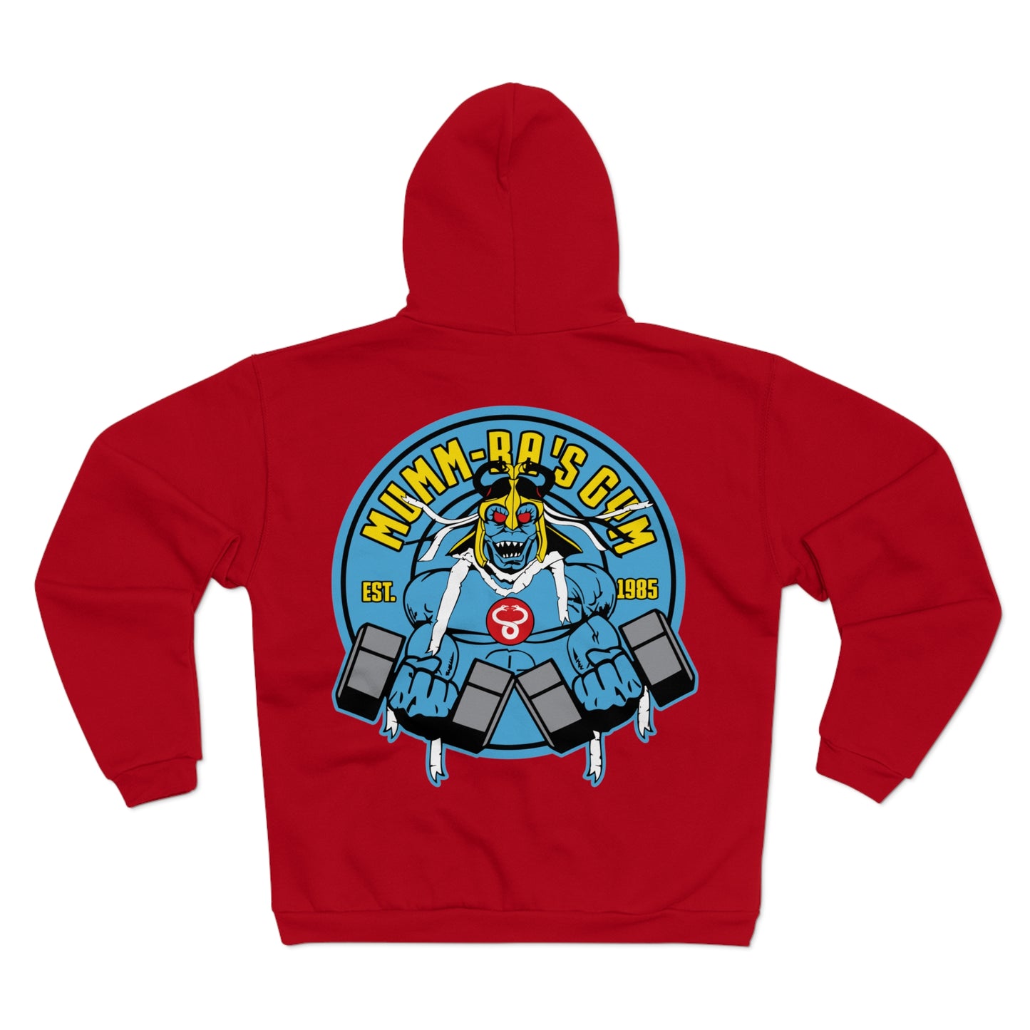 Vintage Gym Monster Unisex Hooded Zip Sweatshirt - Retro Fitness Hoodie