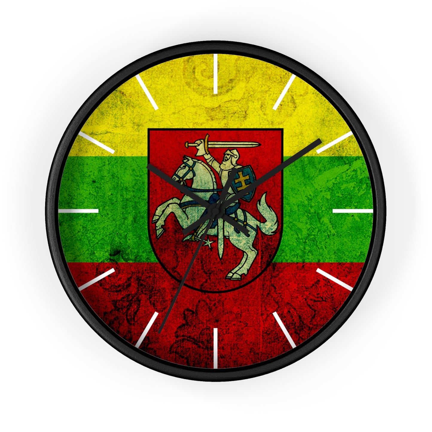 Lithuanian Heritage Wall Clock - Vintage Flag Design