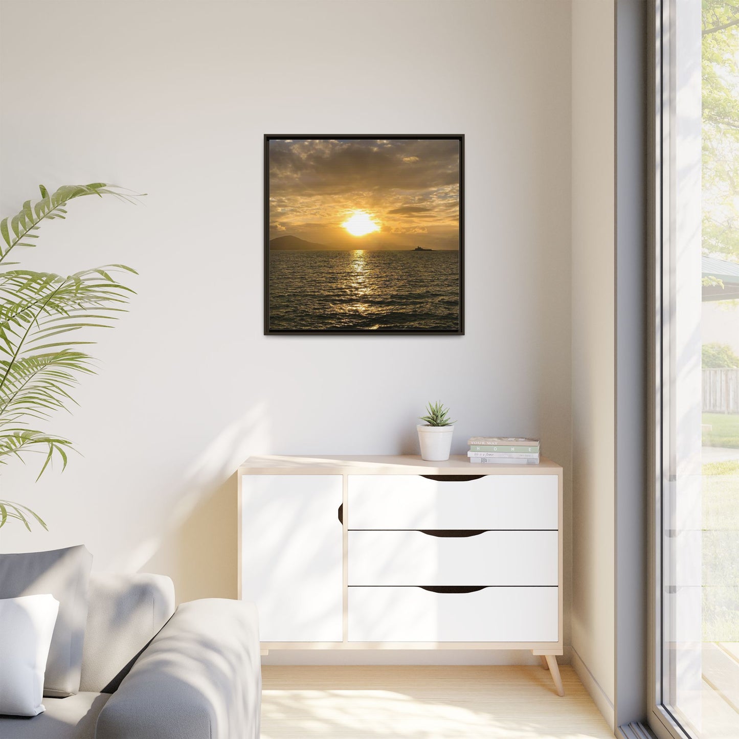 Sunset in Fenit Matte Canvas, Framed (Multi-color)