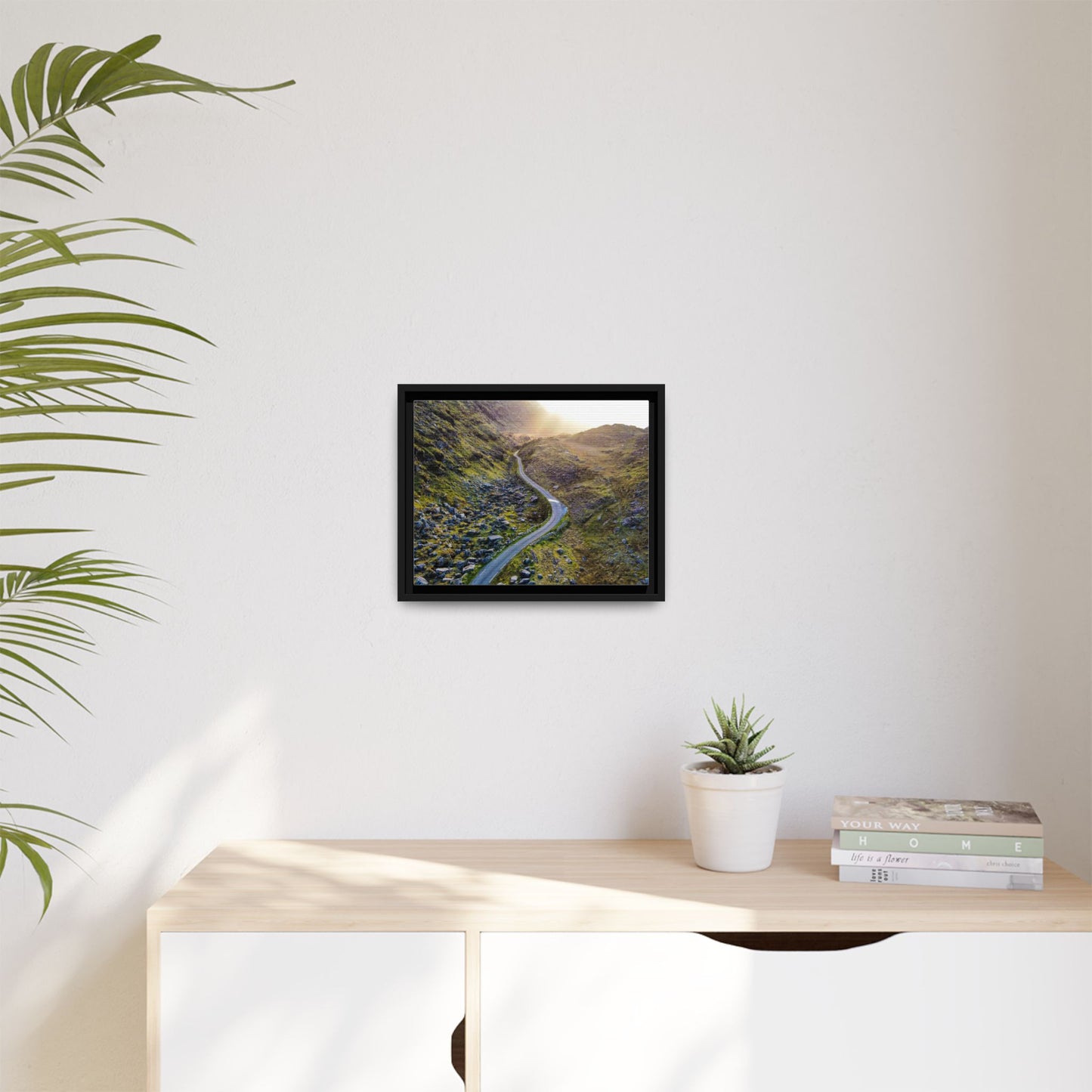Valley Road Matte Canvas, Framed (Multi-color)