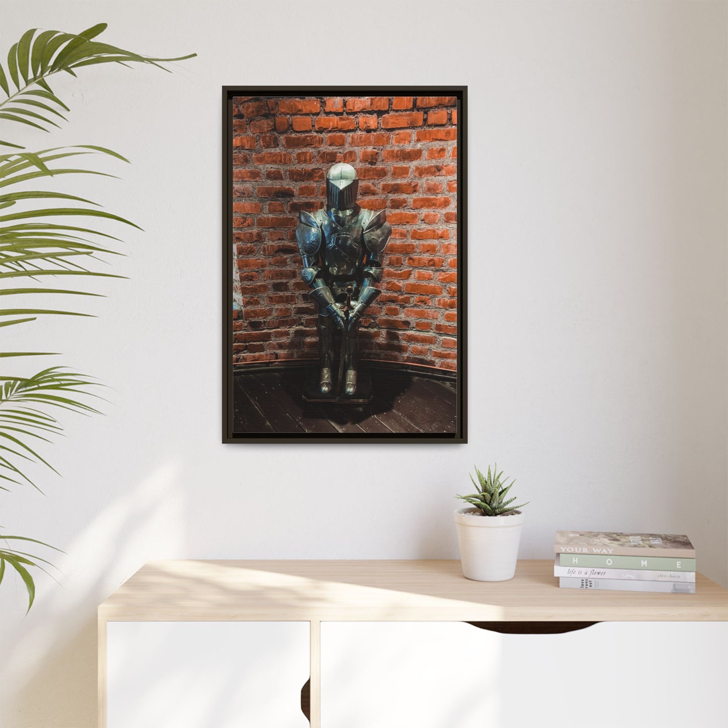 Steel Armour Medieval Age Lithuania Matte Canvas, Framed (Multi-color)