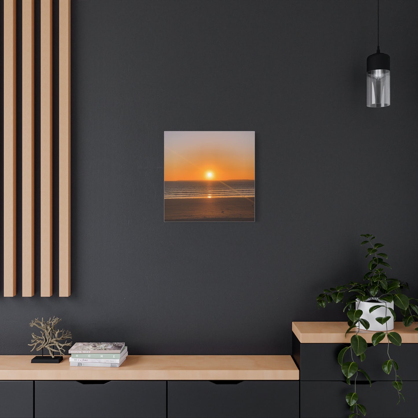 Sunset in ocean Matte Canvas, Stretched, 1.25"