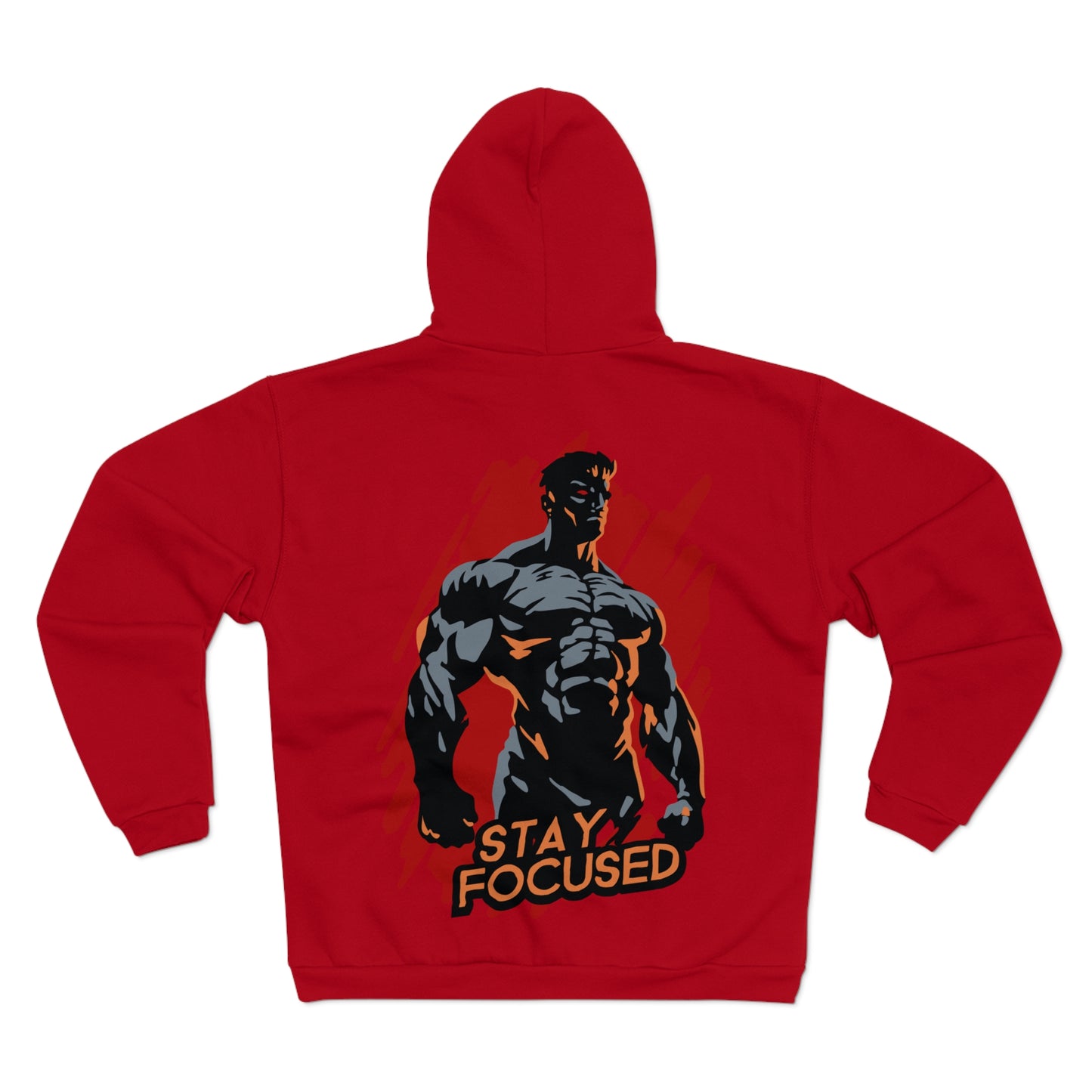 Stay Focused Graphic Unisex Hooded Zip Sweatshirt