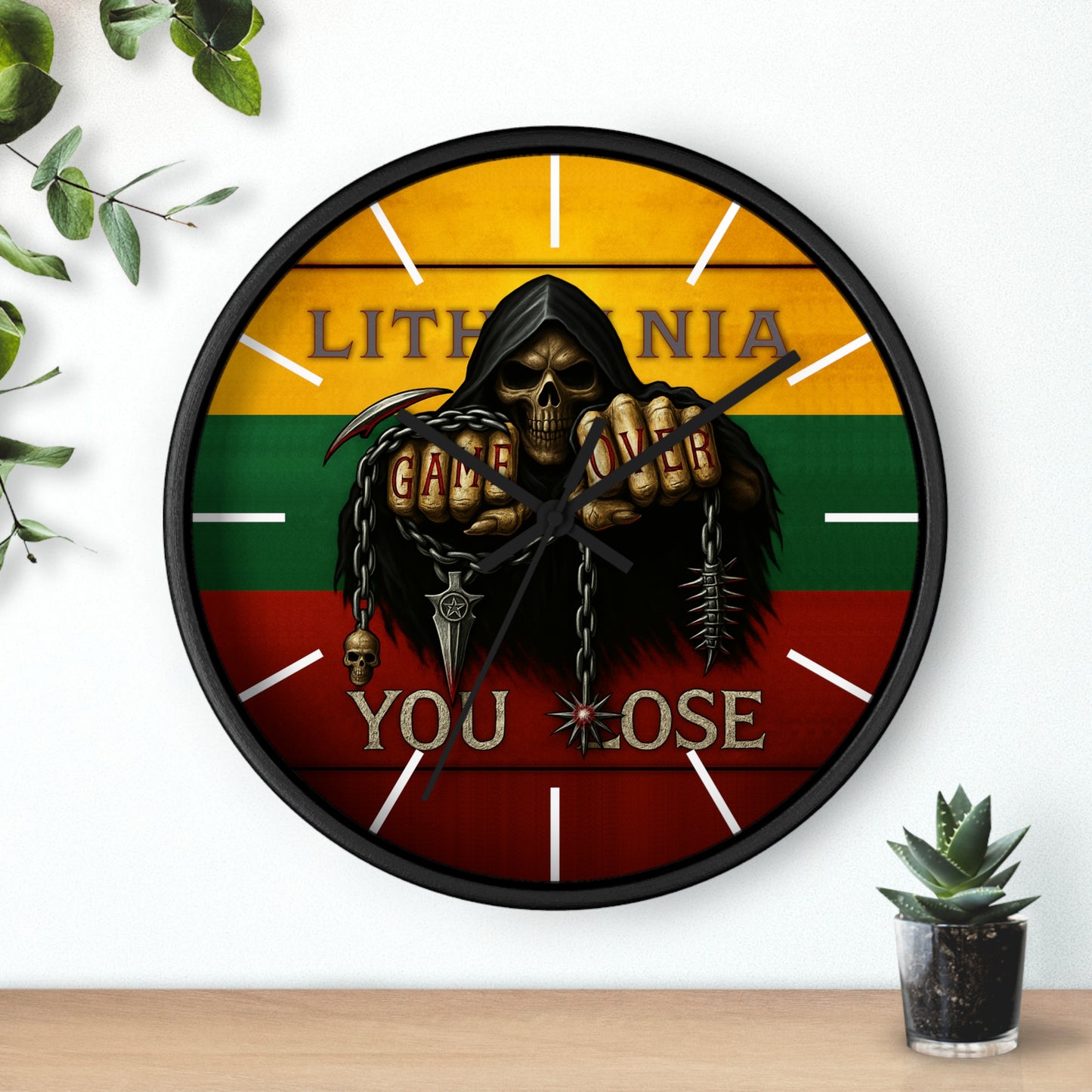 Lithuania Wall Clock Art "You lose"