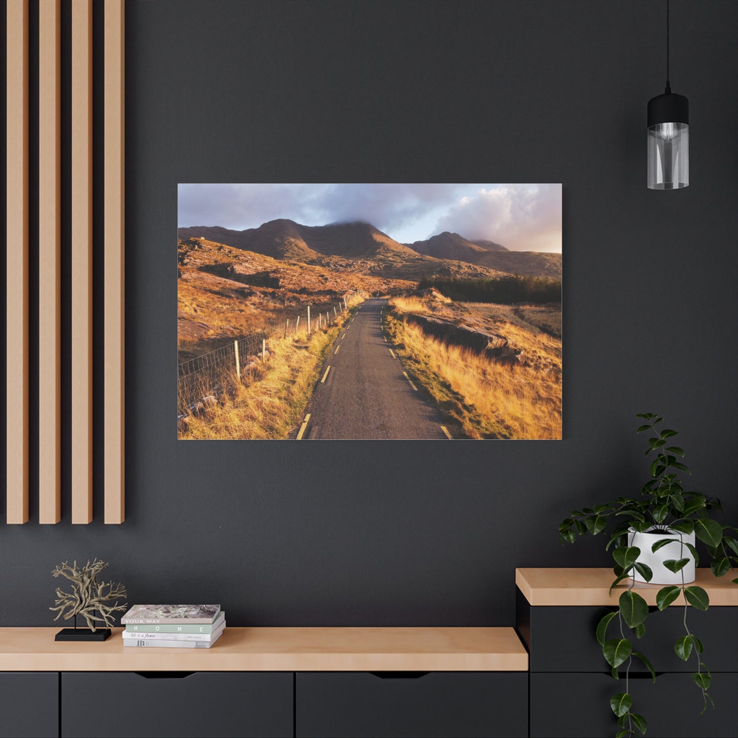 Sunset Road Matte Canvas, Stretched, 1.25"