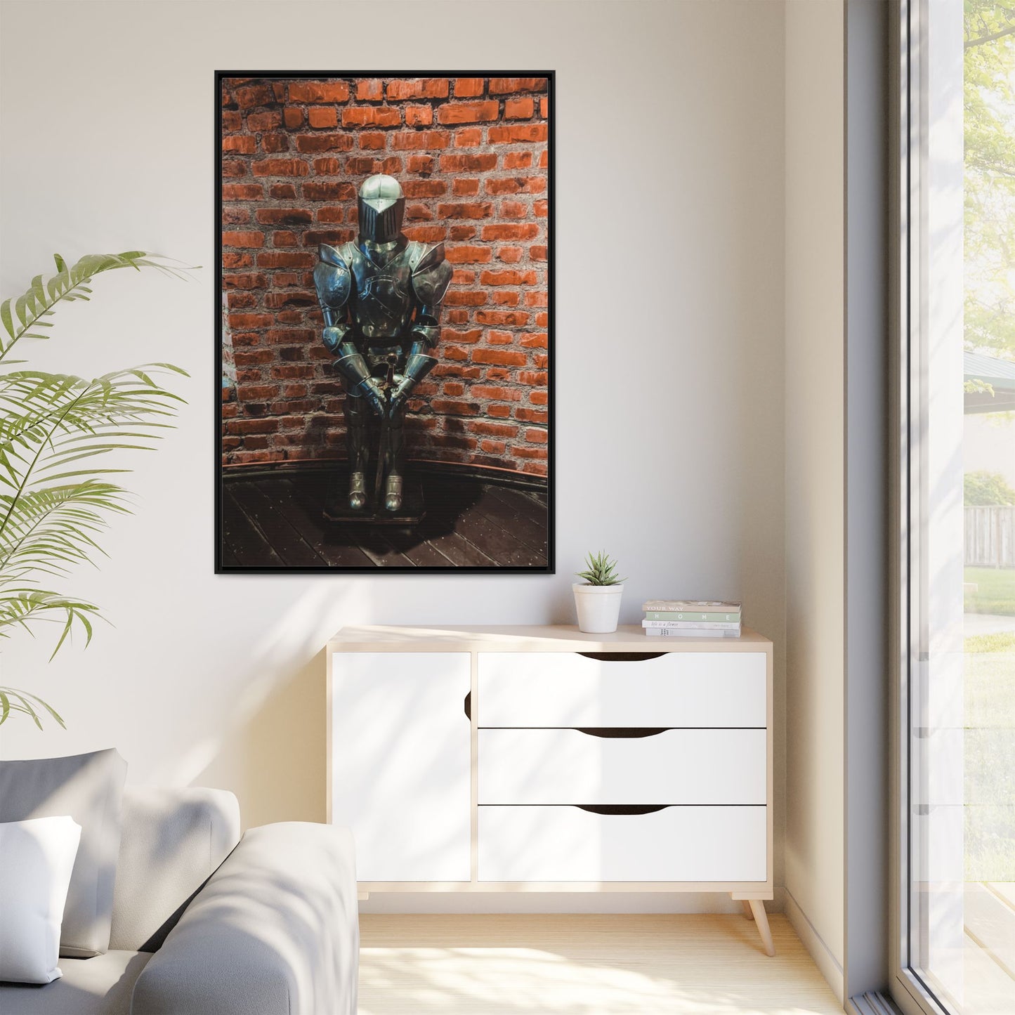 Steel Armour Medieval Age Lithuania Matte Canvas, Framed (Multi-color)