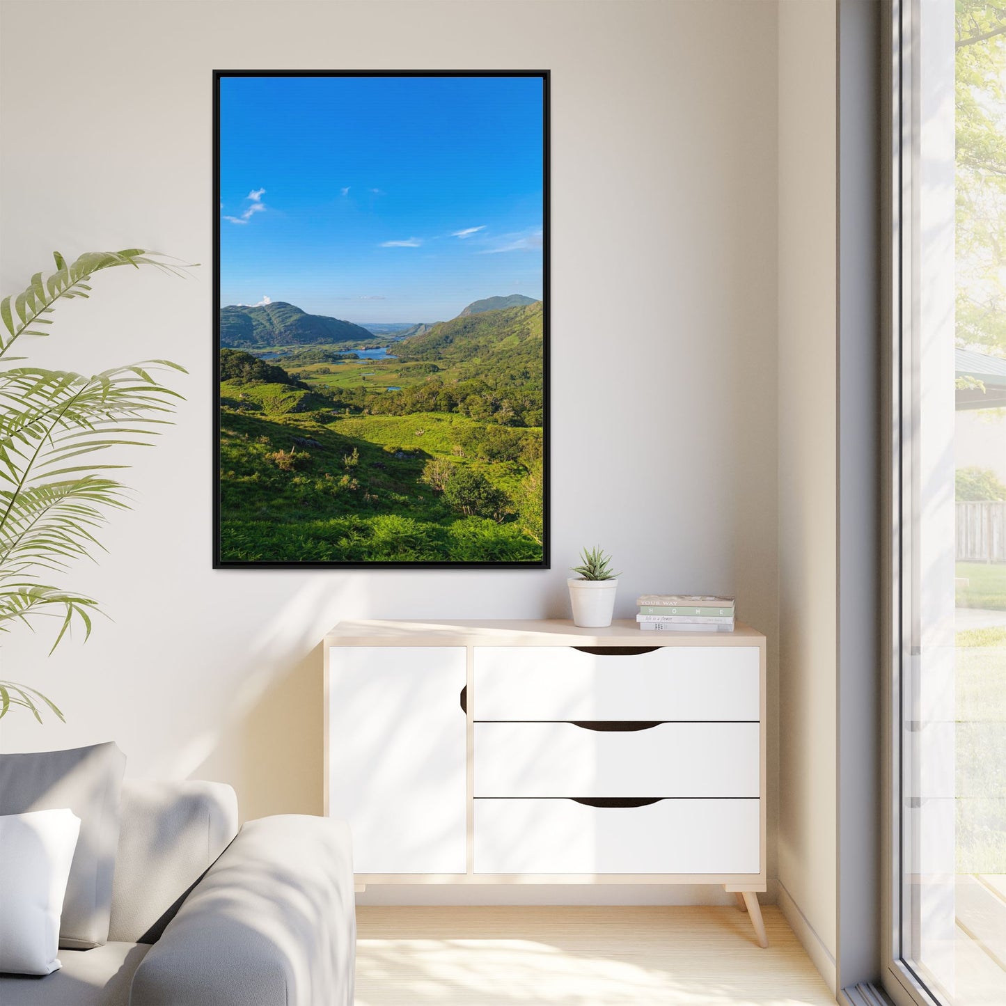 Beautiful Ladies View Matte Canvas, Framed (Multi-color)