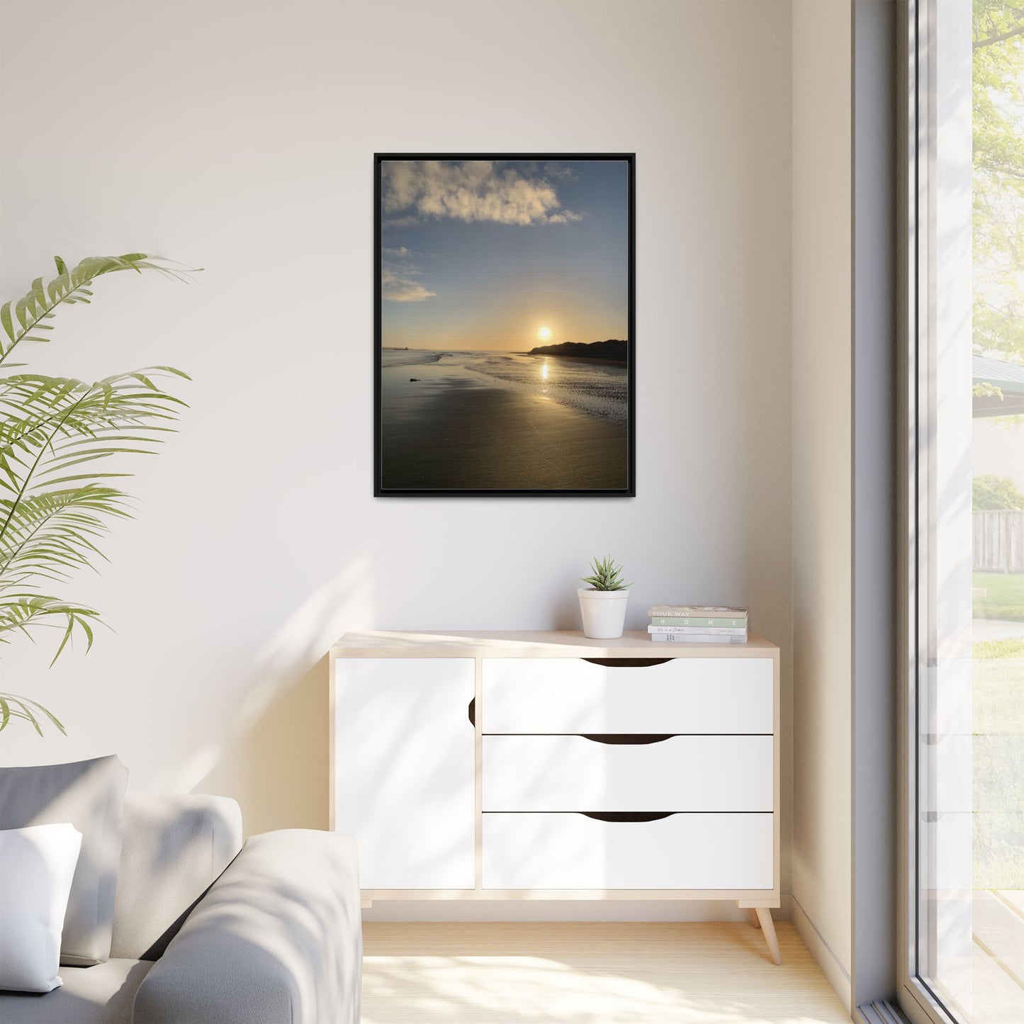 Sunset Matte Canvas, Framed (Multi-color)