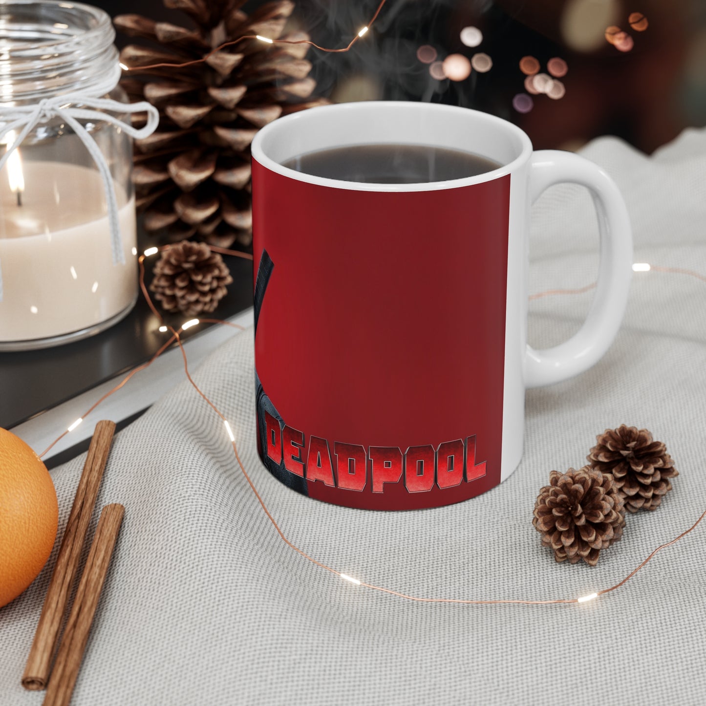 Deadpool Ceramic Coffee Mug - Fun Superhero Design, 11oz & 15oz