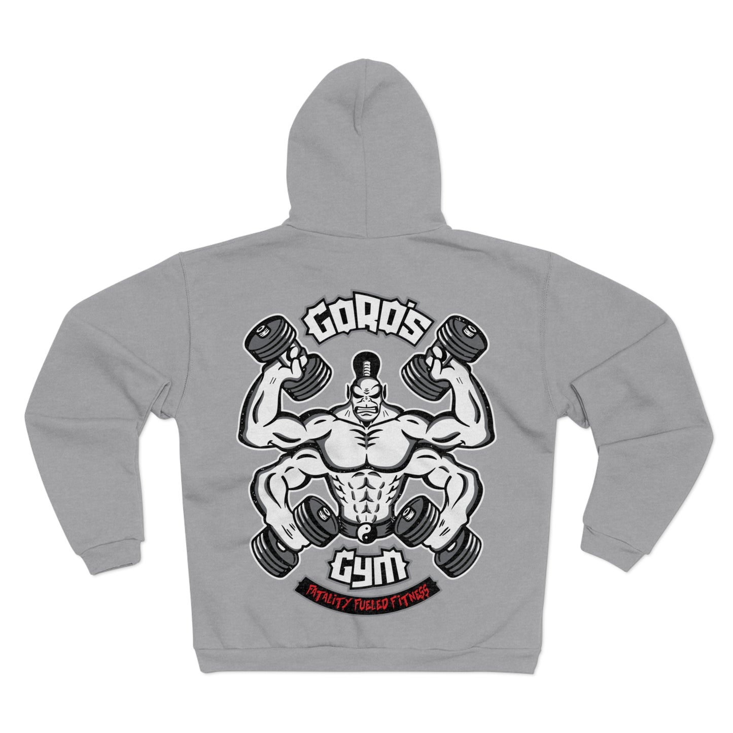 Muscle Gym Hoodie - Unisex Hooded Zip Sweatshirt for Fitness Enthusiasts