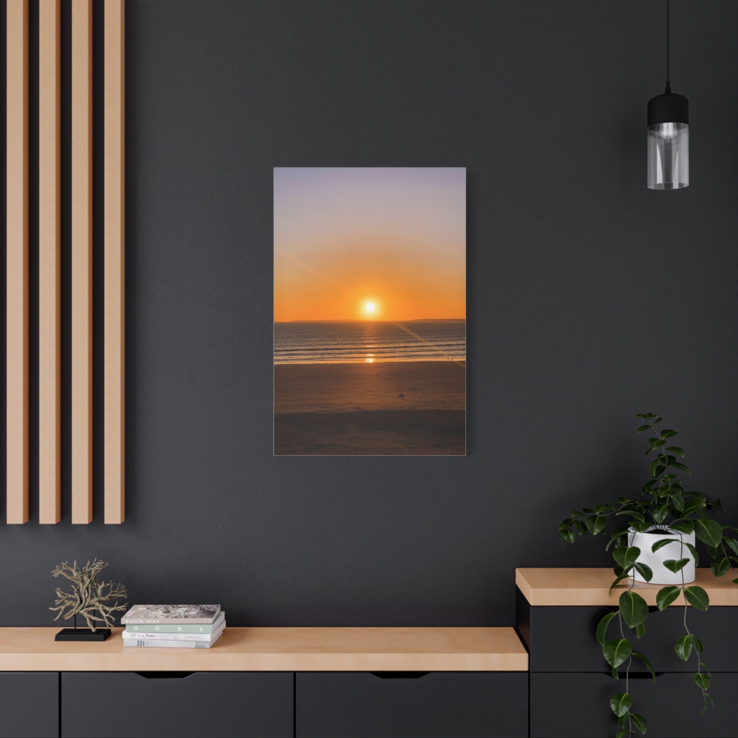 Sunset in ocean Matte Canvas, Stretched, 1.25"