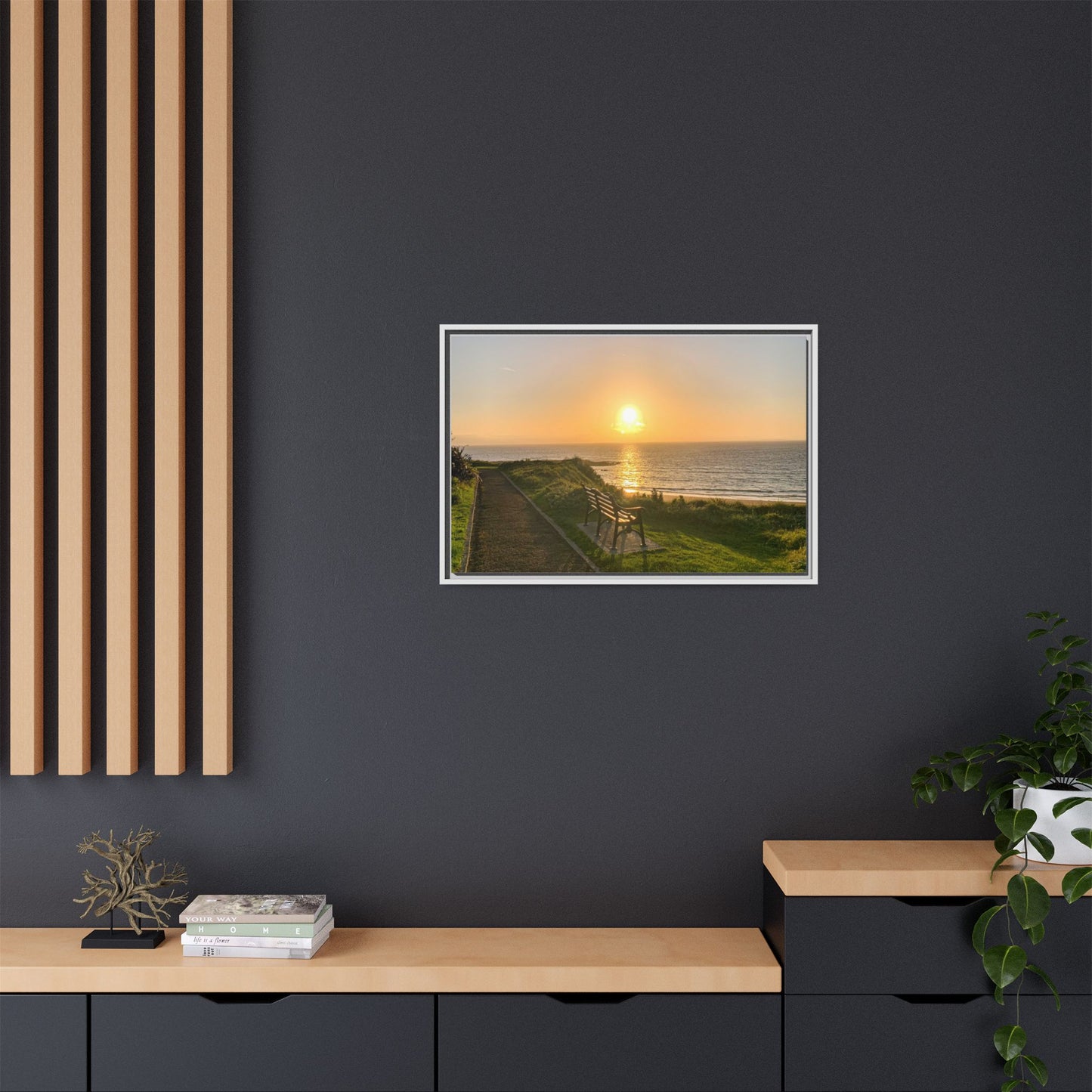 Sunset in Ballybunion 2 Matte Canvas, Framed (Multi-color)
