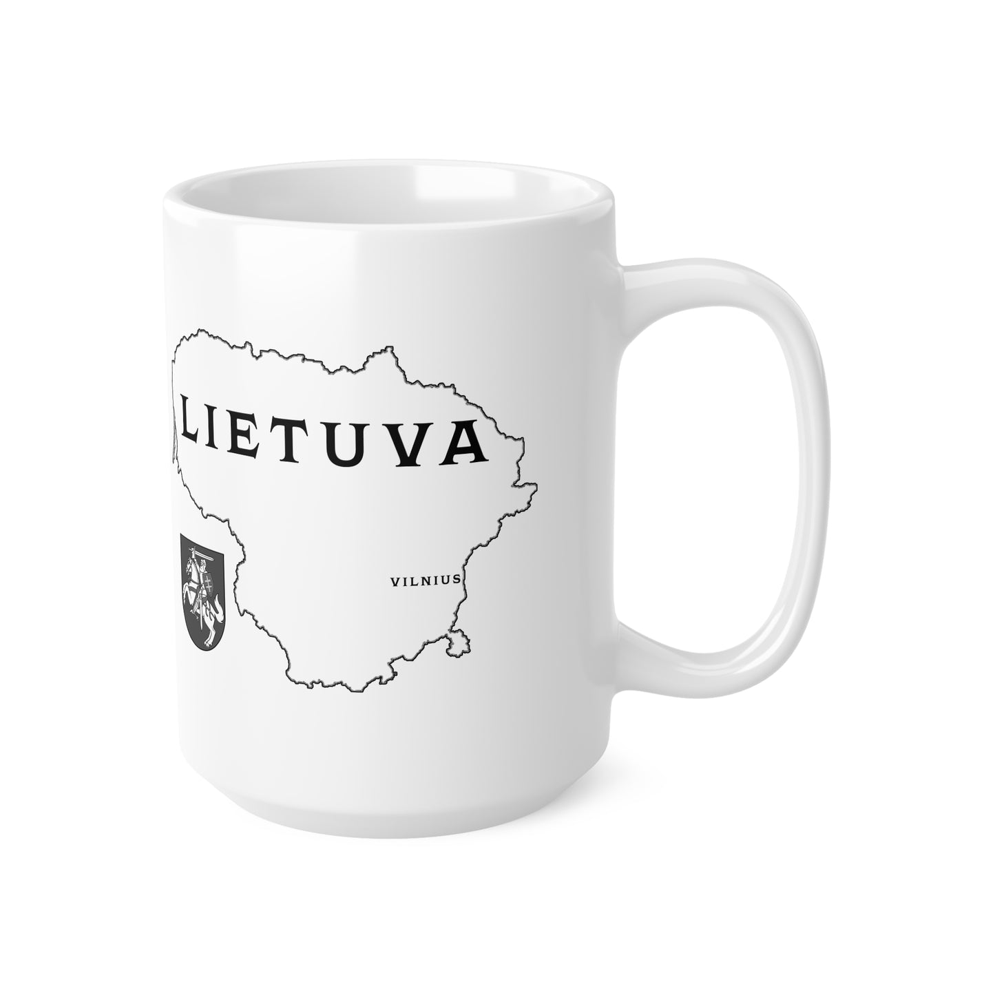 Lithuania Map Ceramic Coffee Cup - 11oz & 15oz Mug for Travelers