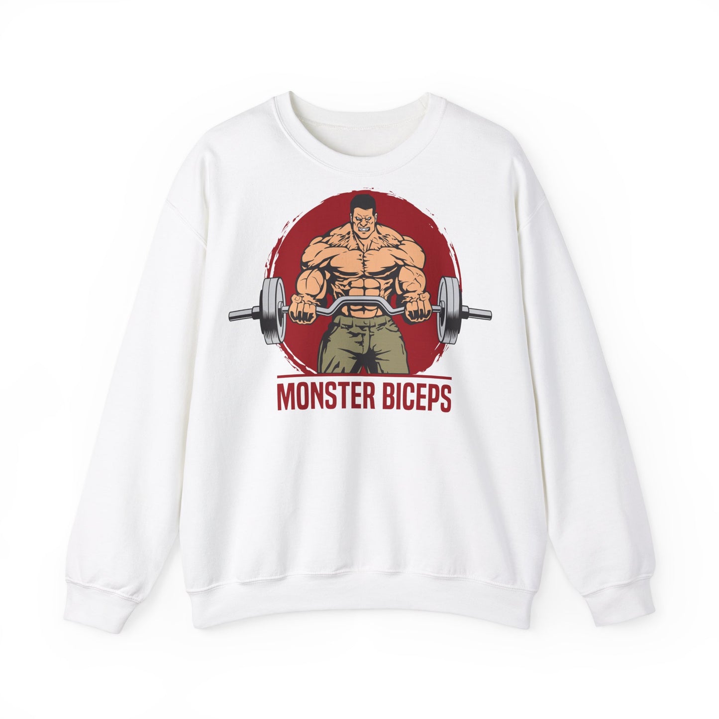 Monster Biceps Unisex Heavy Blend Crewneck Sweatshirt - Perfect for Fitness Enthusiasts