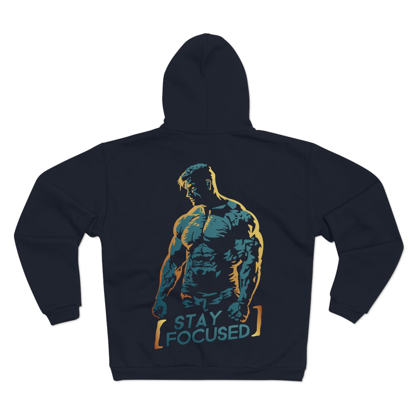 Unisex Hooded Zip Sweatshirt - Stay Focused Gym Hoodie for Fitness Enthusiasts