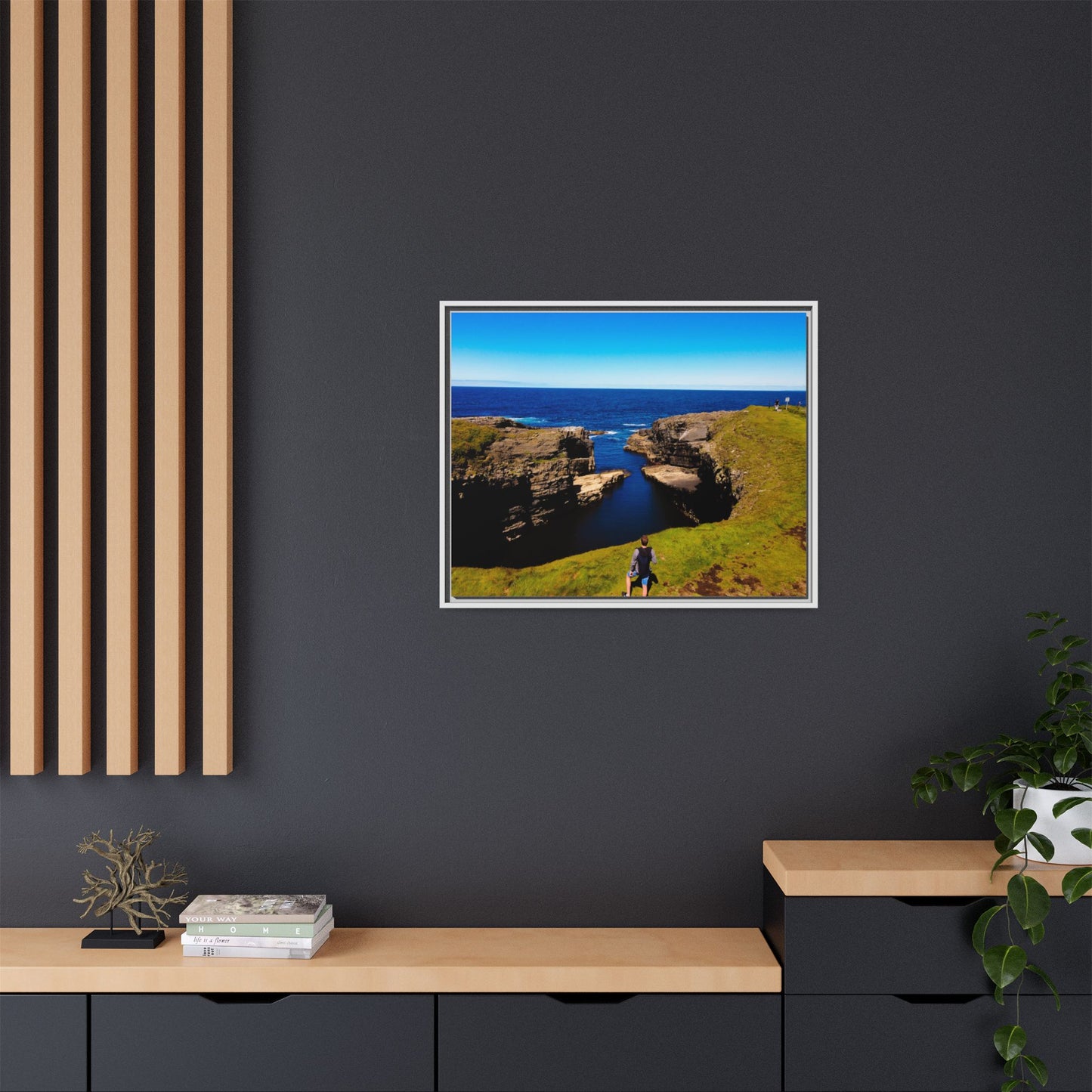 Cliffs Matte Canvas, Framed (Multi-color)