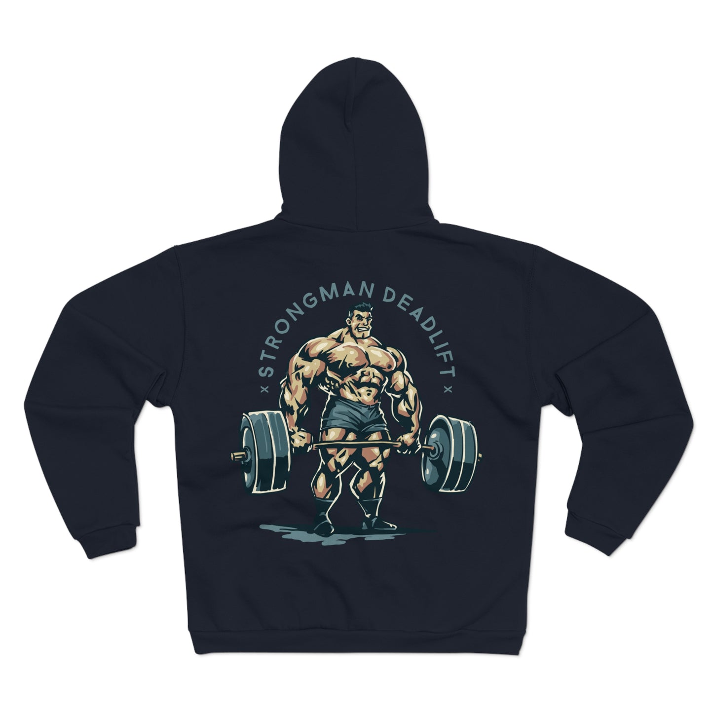 Strongman Deadlift Unisex Hooded Zip Sweatshirt for Fitness Enthusiasts