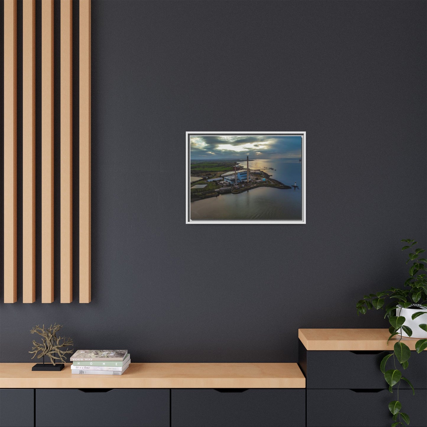 Target Power Station Matte Canvas, Framed (Multi-color)