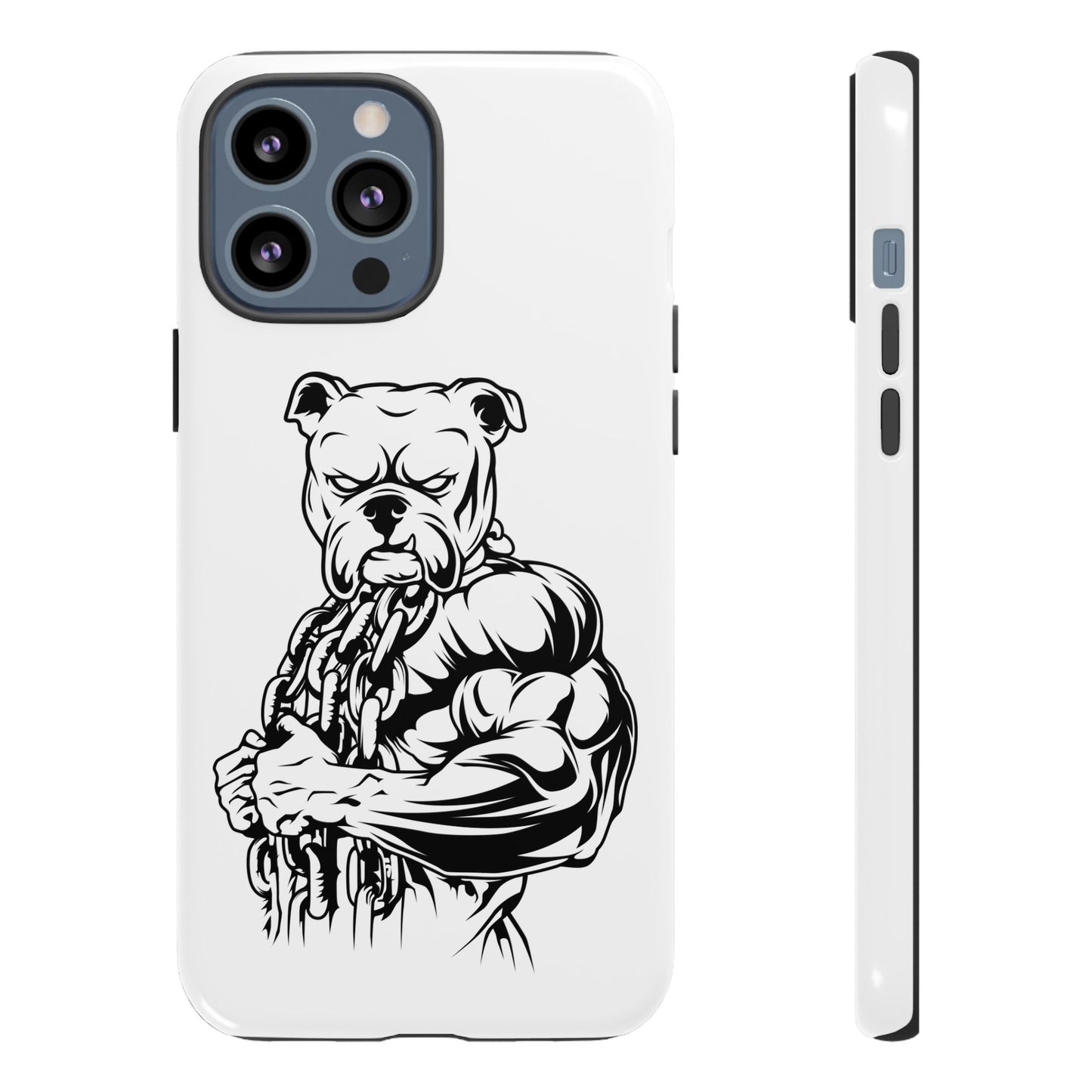 Tough Cases: Strong Bulldog Phone Case - Perfect for Dog Lovers and Fitness Enthusiasts