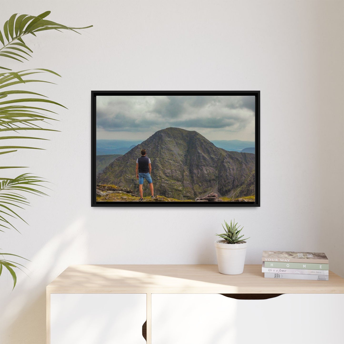 Cross On Top Matte Canvas, Framed (Multi-color)