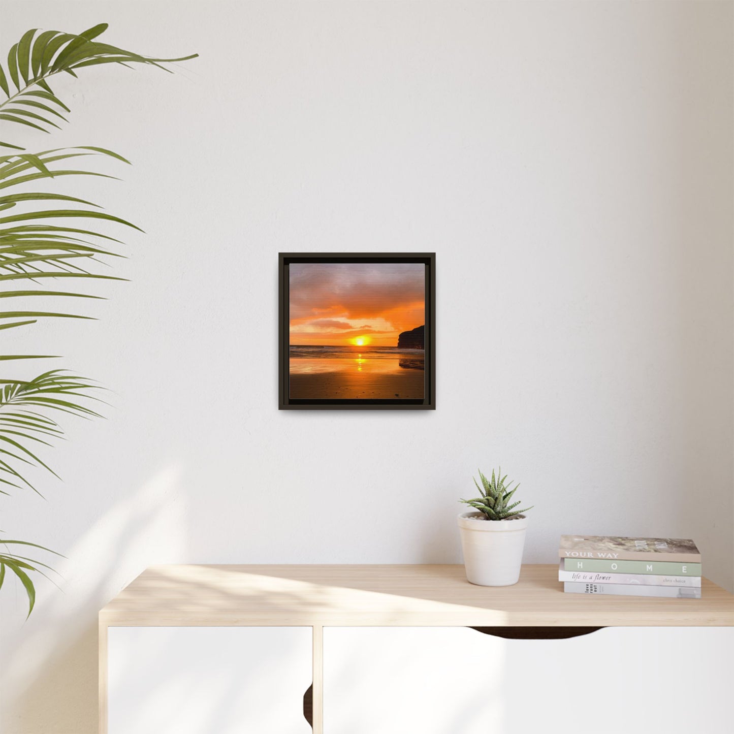 Sunset in Ballybunion Matte Canvas, Framed (Multi-color)