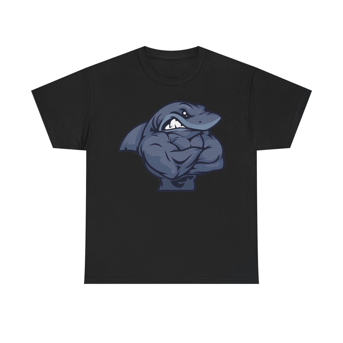 Muscle Shark Unisex Heavy Cotton Tee - Perfect for Shark Lovers