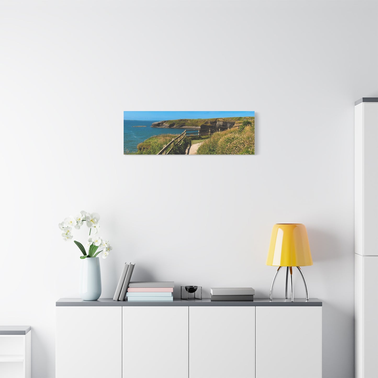 Sunny Walk In Ballybunion Matte Canvas, Stretched, 1.25"
